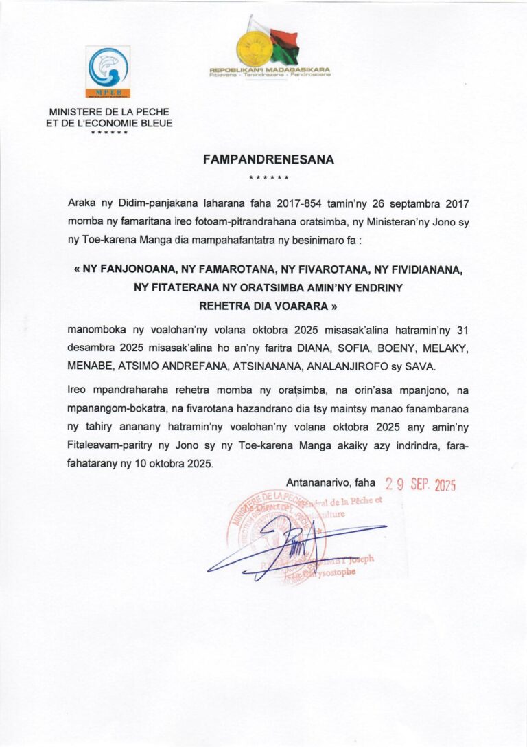 Ny Fanjonoana, ny famarotana, ny fivarotana, ny fividianana, ny fitaterana ny oratsimba amin’ny endriny rehetra dia voarara