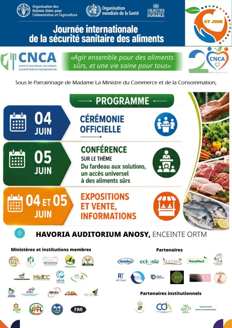 04–05 Juin 2026 : conférences et expositions sur la sécurité alimentaire à Anosy